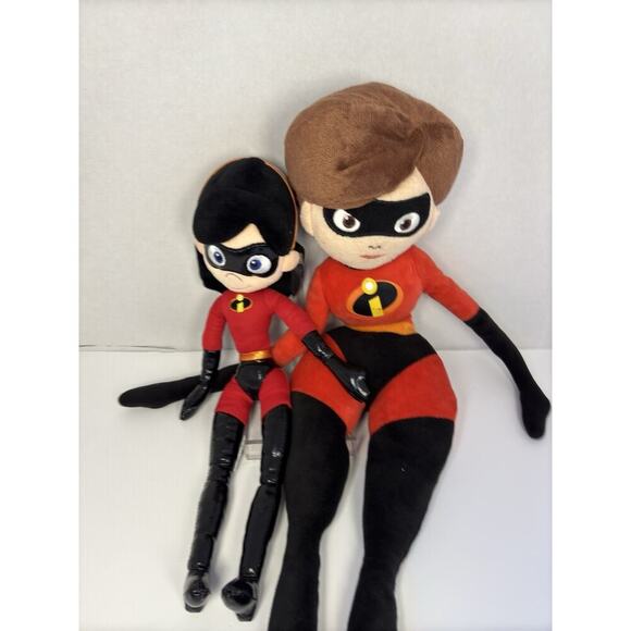 INCREDIBLES Disney Pixar Plush Dolls-VIOLET & ELASTIGIRL Superhero R1R5 - Picture 3 of 5